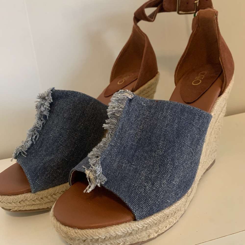 Denim Wedges